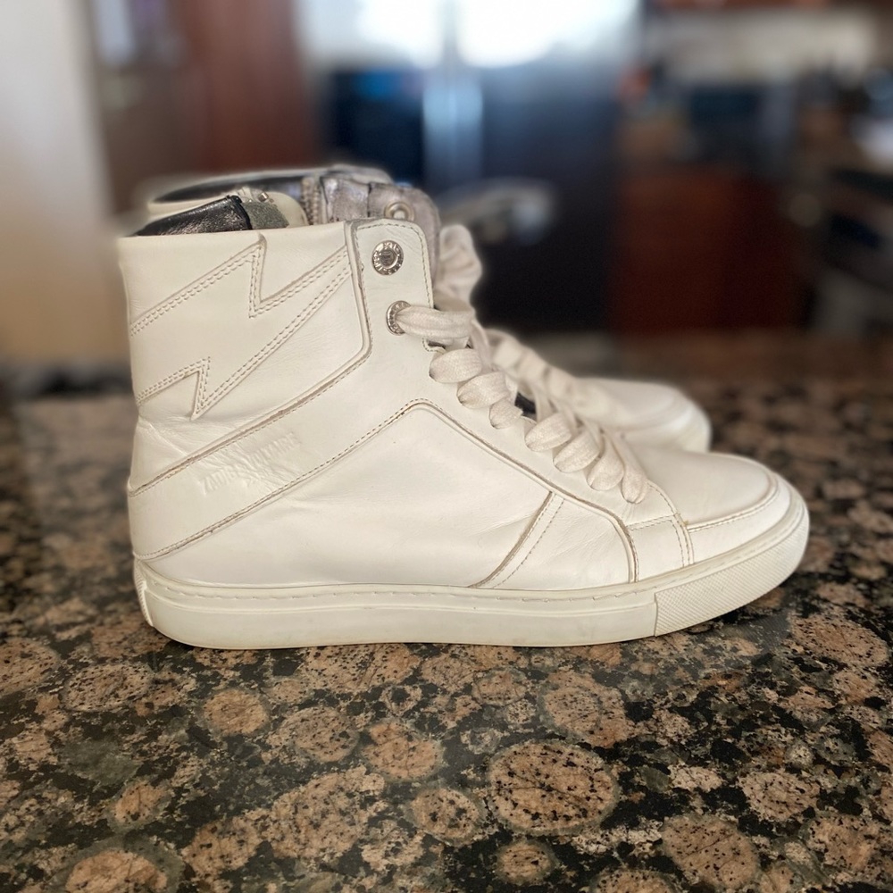 Zadig and Voltaire Hidden Heel High Top Sneakers Size 40-USA 9.